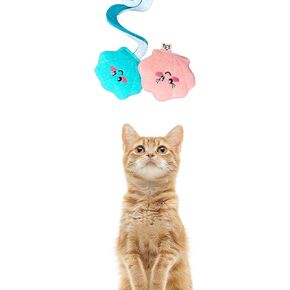 Seashell Cuties for Cats with Crinkle & Whirly Tail (Catnip Free) - Crinkle Texture - Cats Toys & Accessories - Perfect for Kittens - Made in USA