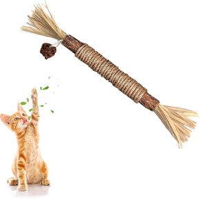 3 Pack Silvervine Cat Toy, Silvervine Sticks Cat Toys for Indoor Cats, Cat & Kitten Chew Toys for Aggressive Chewers, Cat Dental Toy for Kitten Teeth Cleaning, Matatabi Silvervine for Cats
