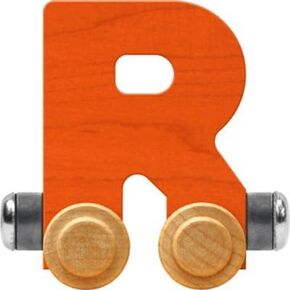 Maple Landmark NameTrains Bright Letter Car R - Made in USA (Orange)