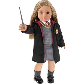 Magic School Uniform Inspired Halloween Costume Doll Clothes Clothing Outfits Accessories Set 10 Pcs for 18 inch Girl Dolls