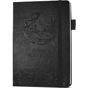 Legend Fishing Log Book – Fisherman Journal Notebook to Record Catches & Trip Info – Fishing Essentials, Equipment & Gifts for Men (Deep Sea Debossed)