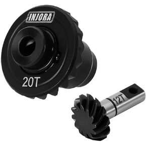 INJORA 20/12T Steel Alloy Helical Axle Overdrive Gear Set for 1/18 RC Crawler Redcat Ascent-18 Upgarde(1 Set)