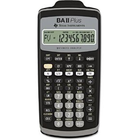 Texas Instruments BAIIPLUS BAIIPlus Financial Calculator, 10-Digit LCD
