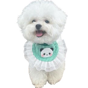 Panda Design Pet bib - Soft Green Scarf for Dogs and Cats, Perfect for Pets' Comfort and Style