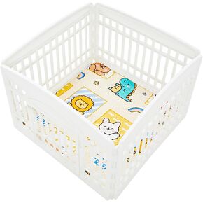 PJYuCien Machine Washable Square Dog Playpen Mat, 36"x 36", Non-Slip Pet Pen Pee Pad, Suitable for Indoor/Outdoor Puppy Training, Animal World (Note: Mat only, playpen not Included !!!)