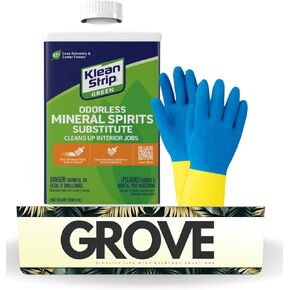 Klean Strip Green Odorless Mineral Spirits - Mineral Spirits for Wood & Cleaning - Odorless Paint Thinner for Oil Painting - Reliable for Pro's & DIY'ers - Cleans Tools & Equipment - 1 Qt in Kuwait