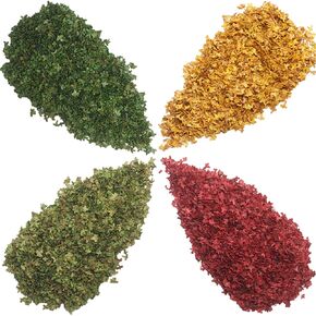 Warmtree 4 Pack Miniature Leave Realistic Miniature Leaves Simulation Leaves for DIY Model Railway Fairy Garden Diorama Supplies Christmas Thanksgiving Village Accessories