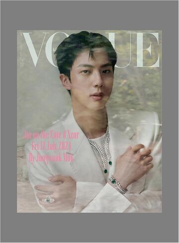 غلاف مجلة Vogue الكورية لشهر أكتوبر 2024 BTS Jin مع التتبع (غلاف C) in Saudi Arabia