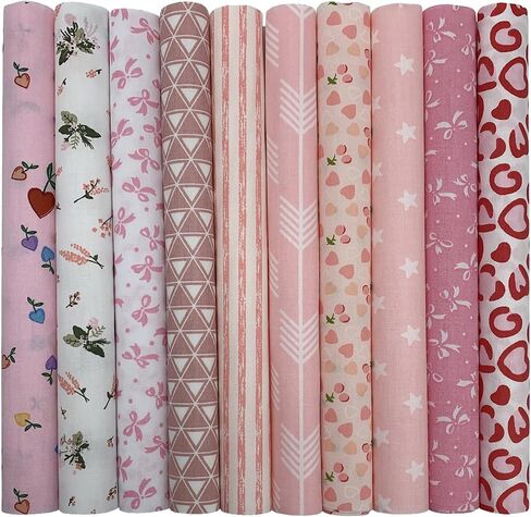 10Pcs Cotton Fabric Squares Bundles 25 x 25 cm Floral Patterns Printed Fabric Patchwork Craft Cloths for Sewing Quilting DIY Needlework Decoration Scrapbooking Handwork (Grey) in Saudi Arabia