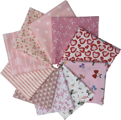 10Pcs Cotton Fabric Squares Bundles 25 x 25 cm Floral Patterns Printed Fabric Patchwork Craft Cloths for Sewing Quilting DIY Needlework Decoration Scrapbooking Handwork (Grey) in Saudi Arabia