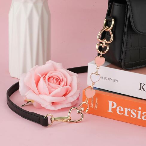 2pcs Purse Extender Chain, Exquisite Heart Pattern Bag Extender Chain Metal Purse Strap Extender Charm Chain Strap in Saudi Arabia