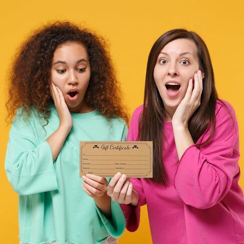 50 قطعة من شهادات الهدايا الريفية الفارغة للأعمال الحرفية وبطاقات شهادات الهدايا للأعمال الصغيرة وصالونات التجميل والمطاعم وقسائم عيد الميلاد للعملاء (النمط 2) in Kuwait