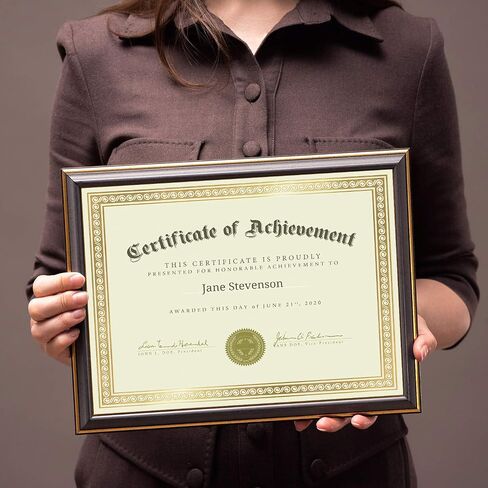 Sweetzer & Orange Plain Certificate Paper for Awards. Set of 50x, 180gsm Gold Border Achievement Certificates for Graduation Diploma, Employee of The Month, Diploma of Completion or Sports Victory in Saudi Arabia