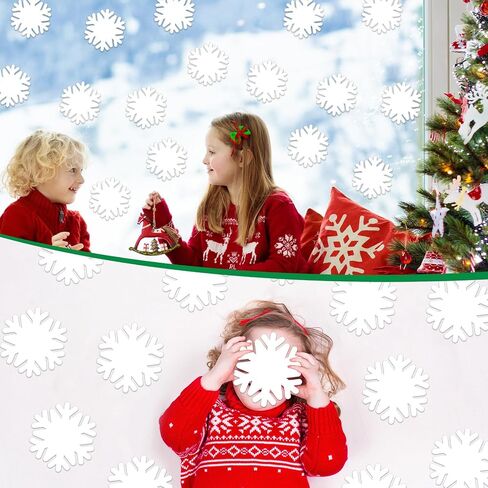 Qilery 100 Pcs Large Paper Snowflakes Cutouts with 2 Pcs Marker Pens Winter Snowflakes Bulletin Board Cutouts for Classroom Decor Xmas Winter Party Supplies in Saudi Arabia