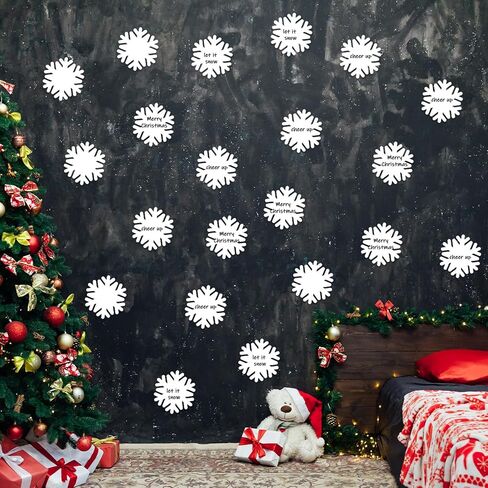Qilery 100 Pcs Large Paper Snowflakes Cutouts with 2 Pcs Marker Pens Winter Snowflakes Bulletin Board Cutouts for Classroom Decor Xmas Winter Party Supplies in Saudi Arabia