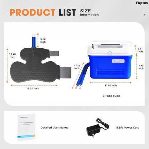 Cold Therapy Machine, Ice Machine for Knee and Shoulder After Surgery, Digital Timer & Quiet Pump, Cryotherapy Machine with Universal Ice Pad for Knee, Shoulder, Hip, Leg and Hip in Kuwait