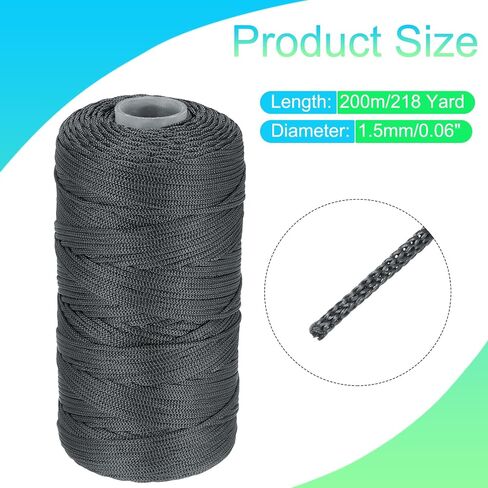 MECCANIXITY Nylon String Cord 1.5mm x 218 Yards Macrame Rope Braided Thread Twine String Smooth Beading Cord for Jewelry Making Supplies, DIY Craft, Violet in Saudi Arabia