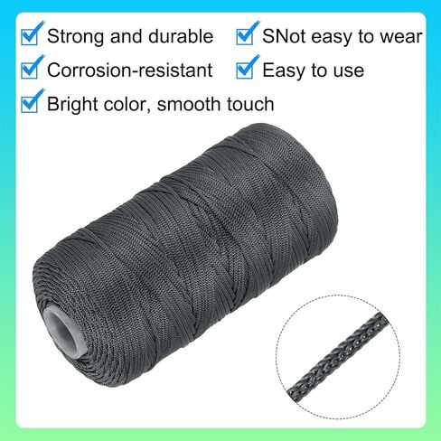 MECCANIXITY Nylon String Cord 1.5mm x 218 Yards Macrame Rope Braided Thread Twine String Smooth Beading Cord for Jewelry Making Supplies, DIY Craft, Violet in Saudi Arabia