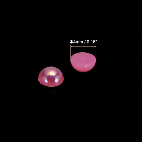 HARFINGTON 300pcs Flatback Pearls 6mm ABS Plastic Half Round Dome Imitation Pearls Craft Beads for DIY Craft Shoes Decorations Clothes Wedding Christmas Photo Frames, Pink in Saudi Arabia
