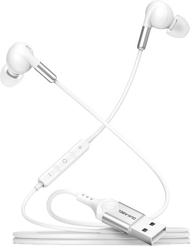 DUKABEL USB Wired Earbuds, USB Headphone with Mic for PC/ PS4/ PS5, 6FT in-Ear Stereo Earphones Headsets with Volume Control for Office Live Broadcast Gaming in Saudi Arabia