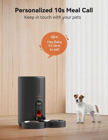 WOPET Automatic Cat Feeders 2 Cats-(𝟮𝟬𝟮𝟰 𝗨𝗽𝗴𝗿𝗮𝗱𝗲) Timed Cat Feeder with Stainless Steel Bowl, Programmable 1-6 Meals Control, Dual Power Supply Auto Pet Feeder for Cats and Dogs in Saudi Arabia