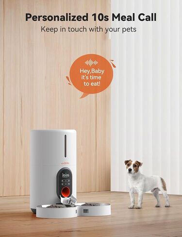 WOPET Automatic Cat Feeders 2 Cats-(𝟮𝟬𝟮𝟰 𝗨𝗽𝗴𝗿𝗮𝗱𝗲) Timed Cat Feeder with Stainless Steel Bowl, Programmable 1-6 Meals Control, Dual Power Supply Auto Pet Feeder for Cats and Dogs in Saudi Arabia