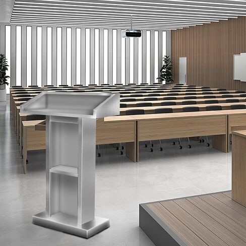 Wooden Podium Stand for Lectern Presentation Church Classroom, Pulpitos para Iglesias for Pulpit Lecture Teacher Conference Rooms Speech with Heavy Base(Black) in Saudi Arabia