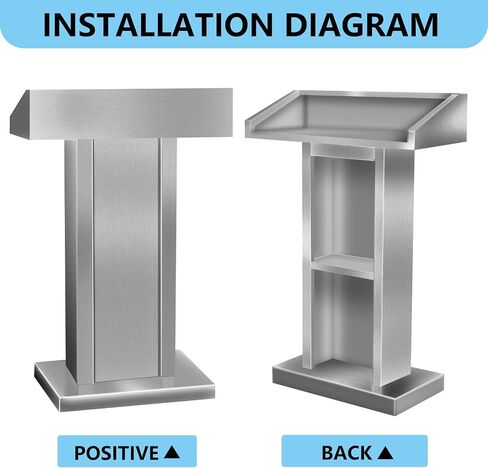 Wooden Podium Stand for Lectern Presentation Church Classroom, Pulpitos para Iglesias for Pulpit Lecture Teacher Conference Rooms Speech with Heavy Base(Black) in Saudi Arabia