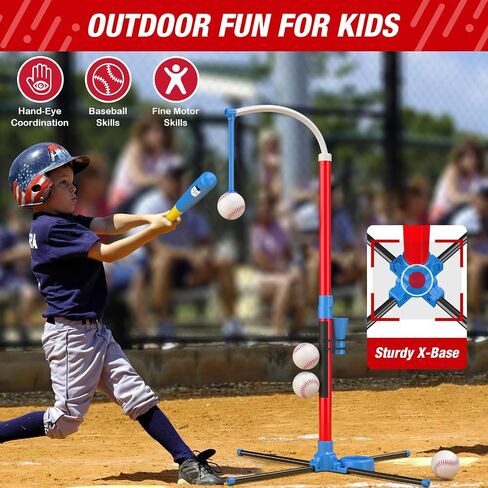 QDRAGON 4 in 1 Tball Set for Kids 3-5 with Toss and Catch Ball Set in Kuwait