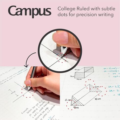 ورق أوراق فضفاض من Kokuyo Campus لـ 3 مجلدات حلقية، 8-1/4 بوصة × 11 بوصة، ورق دفتر ملاحظات بقياس الكلية، 100 ورقة، ورق ناعم ياباني يمنع نزيف الحبر، موردو المدارس، صنع في اليابان (WSG-NO-887G1) in Kuwait