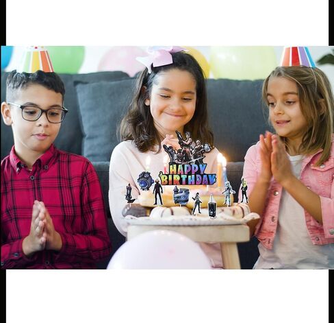 16 Pcs Exquisite Video Game Birthday Cake Toppers for Boys Girls Gamers' Birthday Cake Decorations, Video Game Party Decorations Supplies, Designed for Game Lovers in Saudi Arabia