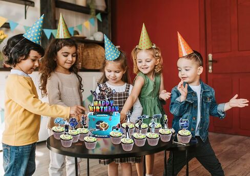 16 Pcs Exquisite Video Game Birthday Cake Toppers for Boys Girls Gamers' Birthday Cake Decorations, Video Game Party Decorations Supplies, Designed for Game Lovers in Saudi Arabia