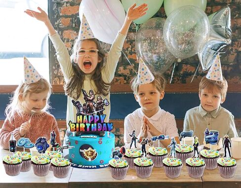 16 Pcs Exquisite Video Game Birthday Cake Toppers for Boys Girls Gamers' Birthday Cake Decorations, Video Game Party Decorations Supplies, Designed for Game Lovers in Saudi Arabia