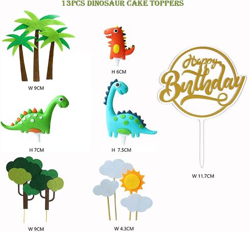 10Pcs Dinosaur Cake Decorations Dinosaur Cake Toppers Cake Decorations For Dinosaur Themed Party Kids Party Cake Decorations Dinosaur Baby Shower in Kuwait