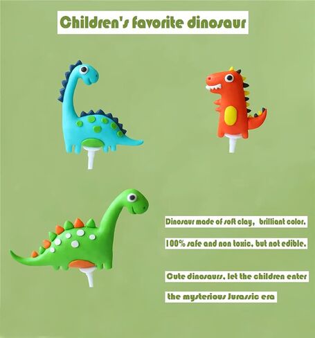10Pcs Dinosaur Cake Decorations Dinosaur Cake Toppers Cake Decorations For Dinosaur Themed Party Kids Party Cake Decorations Dinosaur Baby Shower in Kuwait