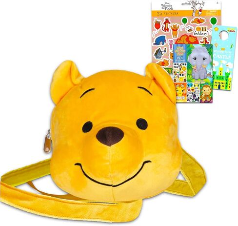 Winnie the Pooh Plush Purse for Girls Set - Bundle with Winnie the Pooh Plushie with Strap Plus Stickers, Activity Book, More | Winnie the Pooh Crossbody Bag for Girls in Saudi Arabia