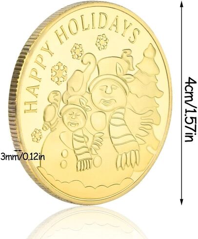 4Pcs Christmas Commemorative Coins Xmas Coins Santa Claus Elk Medal Xmas Art Souvenir Gold Silver Alloy Coins for Merry Christmas Stocking Stuffers Blessing Present Gift Coin Collection in Kuwait