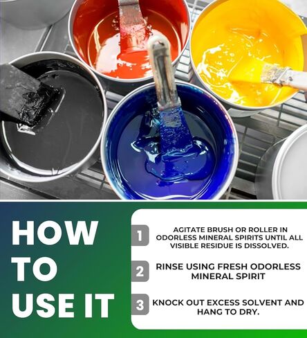 Klean Strip Green Odorless Mineral Spirits - Mineral Spirits for Wood & Cleaning - Odorless Paint Thinner for Oil Painting - Reliable for Pro's & DIY'ers - Cleans Tools & Equipment - 1 Qt in Kuwait