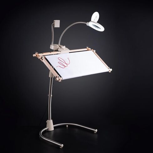 Daylight Company Stitchsmart Stand, Adjustable Embroidery Hoop Stand, Rotated Cross Stitch Stand, Hoop Holder, Hands Free Needlework Stand for Art Craft Sewing Projects,White in Saudi Arabia