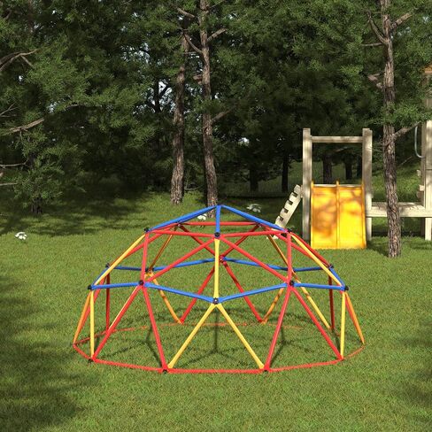 JAXPETY Kids Climbing Dome, Outdoor Jungle Gym for Kids Ages 4-8, 7FT Geometric Climbing Playground Equipment for Dome Climber, Supports Up to 500LBS, Kids Playground for Backyard in Saudi Arabia
