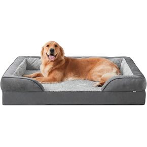 INVENHO Orthopedic Dog Bed - XL Washable Dog Sofa with Egg-Crate Foam, Waterproof Lining and Non-Skid Bottom