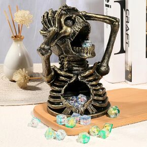 Skull Dice Tower, DNDND Coppe D&D Dice Rolling Tower for Dungeons and Dragons DND Tabletop Game and RPG Games (Copper)