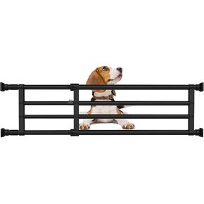 ZenithGate Short Dog Gate with Door, 21"-40" Width Expandable Dog Gate, Small Dog Gate for Indoor Doorways and Staircases, Pressure Mount Easily Step Over Pet Gate(7.5''H Small)