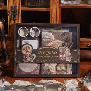 Bomichi Vintage Scrapbooking Kit,Scrapbook Supplies Kit with Mushroom Theme for Junk Journal, Bullet A6 Grid Notebook DIY Scrapbook Birthday Craft Gift