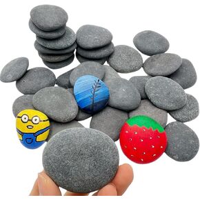CYLHCM 100PCS Tiny Painting Rocks,DIY Pebble for Painting Detail-Painting Smooth Surface Stones,Arts,Crafts, Garden,0.6 to 1.0 inches,Hand Picked Rocks for Painting