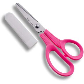 CANARY Kids Scissors 6" for Age 6-8, Safe Blunt Tip with Blade Cover, Made in JAPAN, Safety Elementary School Scissors, Blue