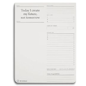 MiGoals Undated Daily Goals Desk Pad - Productivity To Do List Notepad - 50 Pages, B5