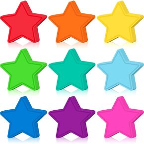 Geyee 108 Pcs Star Cutouts Bulletin Board Stars Classroom Cutouts Decorations 3.5 Inch Colorful Paper Star Shaped Die Cut for Teachers Kids DIY Craft School Chalkboard Wall Decor