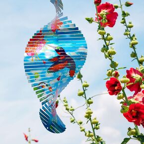 Wind Spinners Outdoor Creates a Soaring Eagle Effect, 3D American Flag Eagle Wind Spinner Hanging Independence Day/Memorial Day Decorations,Gifts for Men/Women,15in Garden Decor,Yard Art