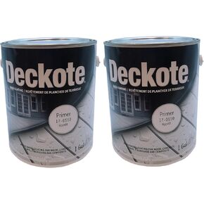 Primer White 1 Gallon Deck Coating – UV Protection, Water proof Deck Paint, High Performance Acrylic Deck Paint - Great for Patios, Stairs, Porches, Balconies, Wooden Surfaces, (Primer White)